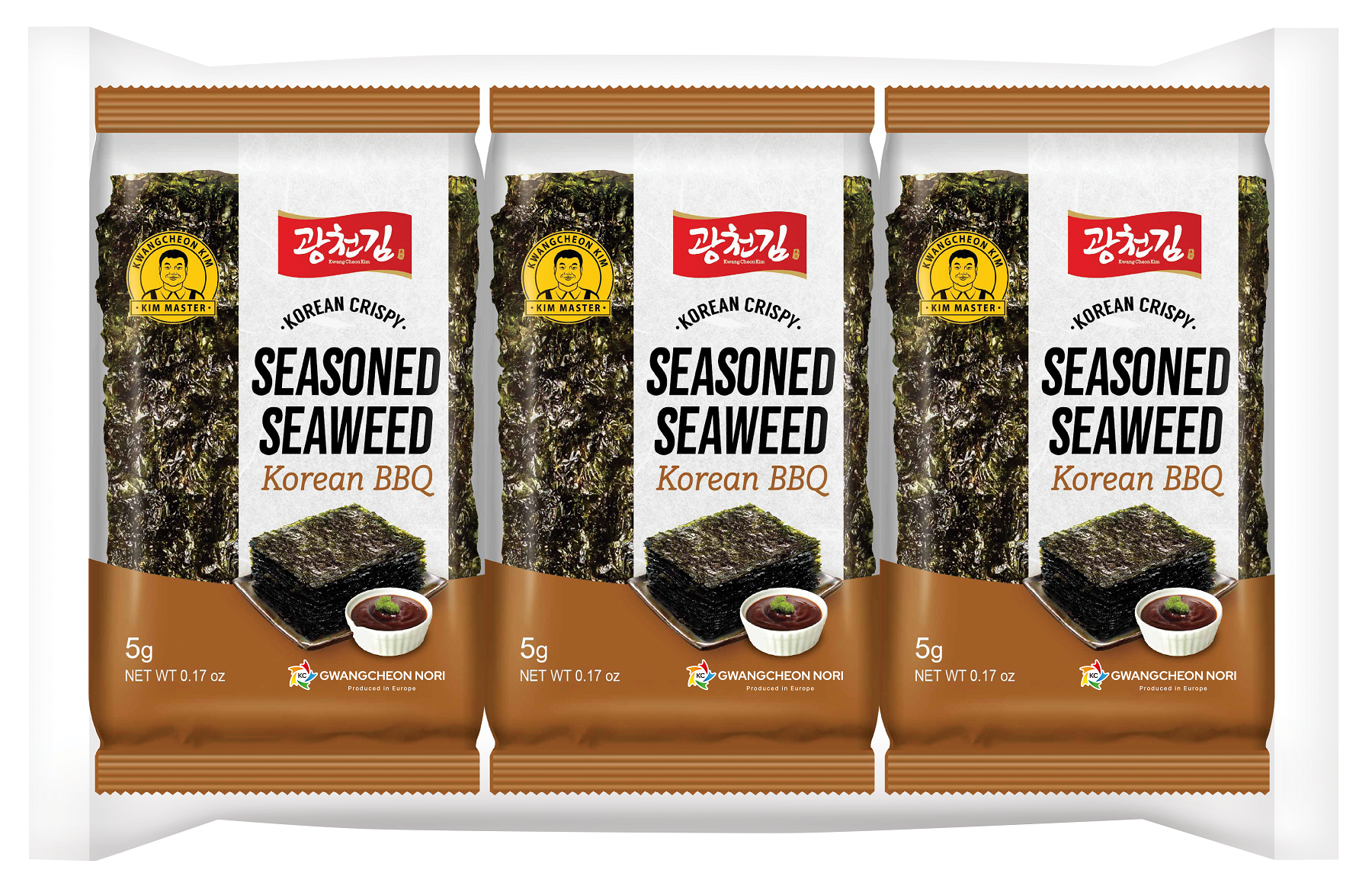 KC Nori Zeewier snack bbq 3x5gram 15 Gram