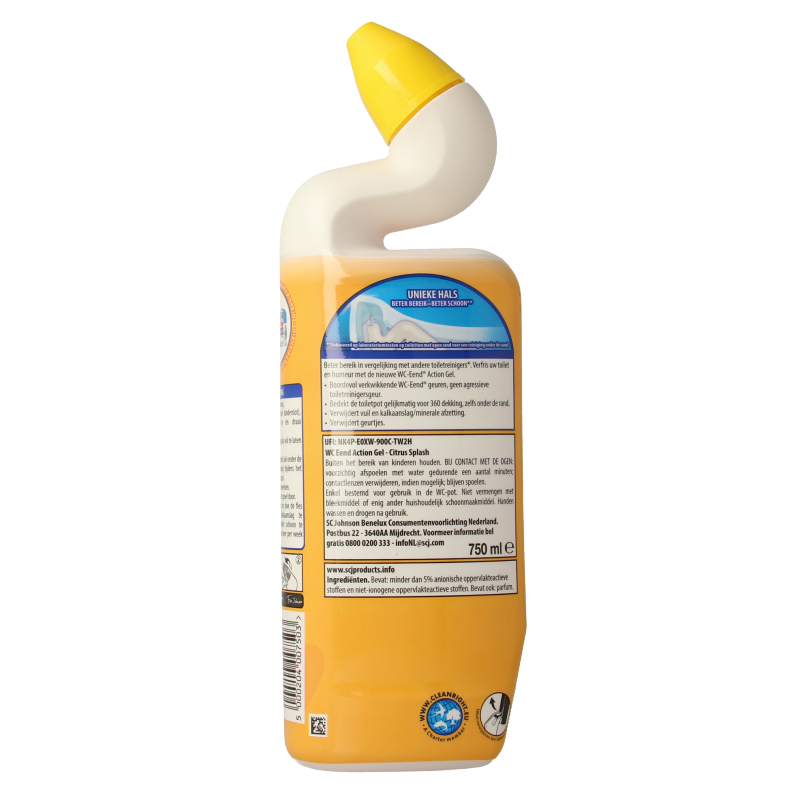 WC Eend Toiletreiniger action gel citrus splash 750 Milliliter