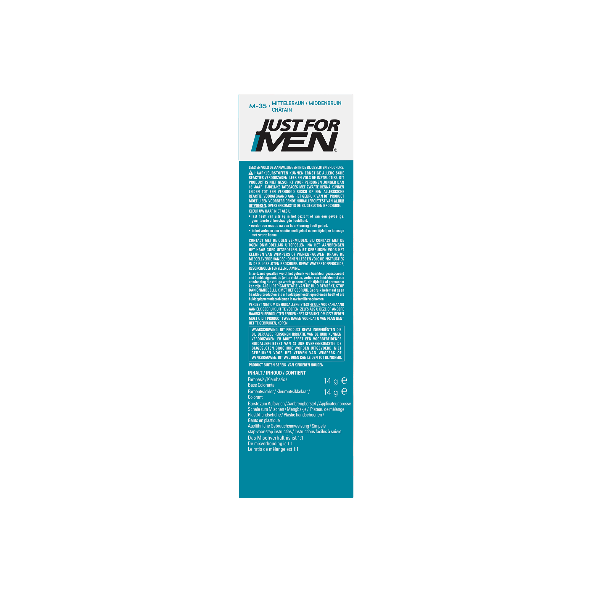 Just For Men Snor & baard middenbruin M35 14 Gram
