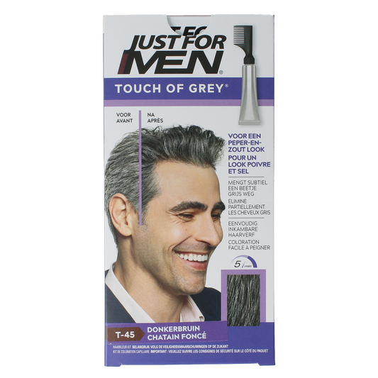 Just For Men Touch of grey T-45 donkerbruin 40.00 Gram