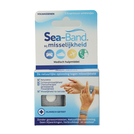 Sea Band Polsband volwassenen grijs 1.00 Paar