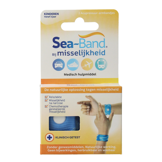 Sea Band Polsband kinderen blauw 1 Paar