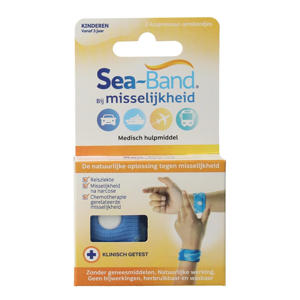 Sea Band Polsband kinderen blauw 1.00 Paar