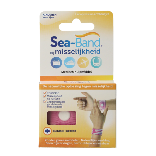 Sea Band Polsband kinderen roze 1.00 Paar