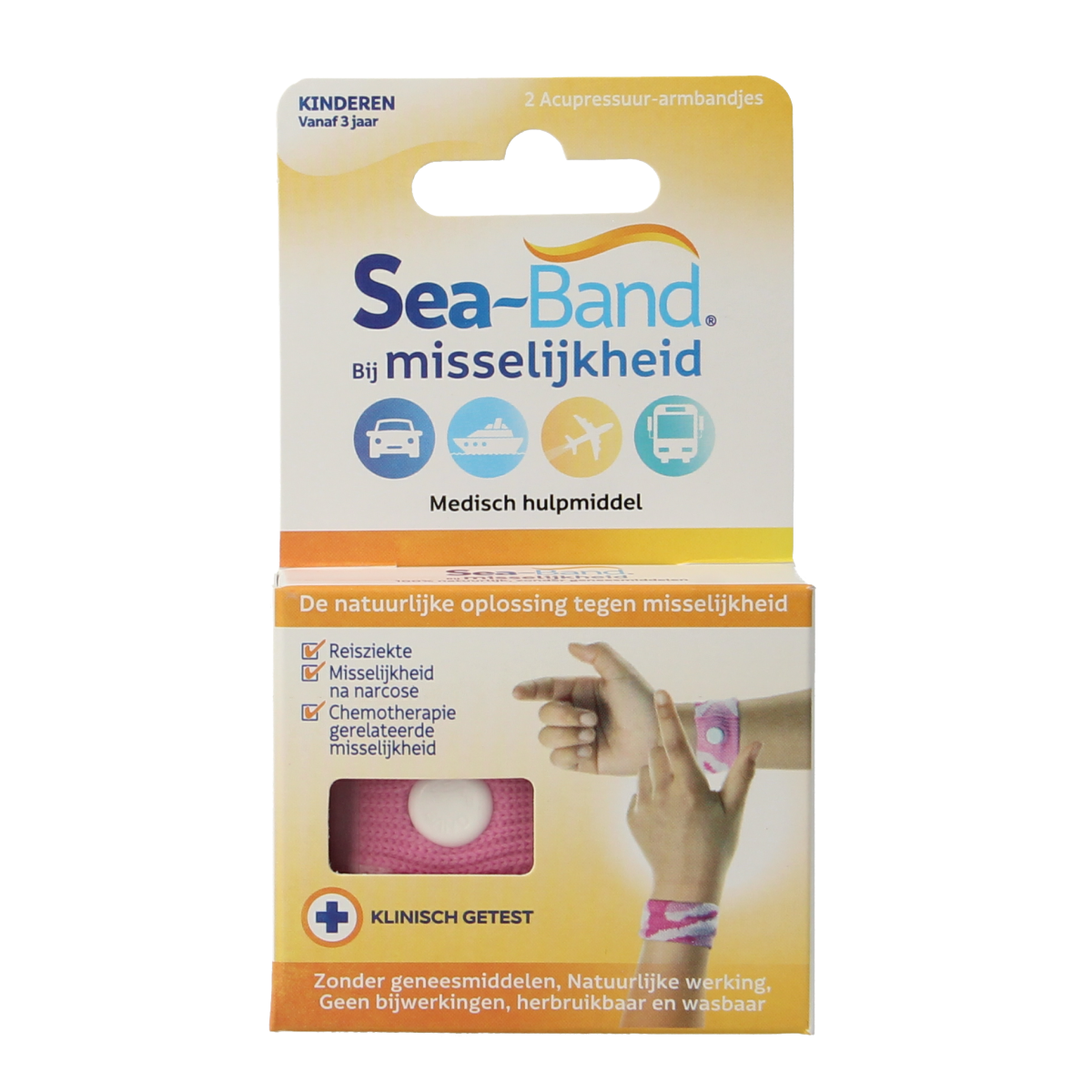 Pedifresh Polsband kinderen roze TEST 2 1.00 Stuks