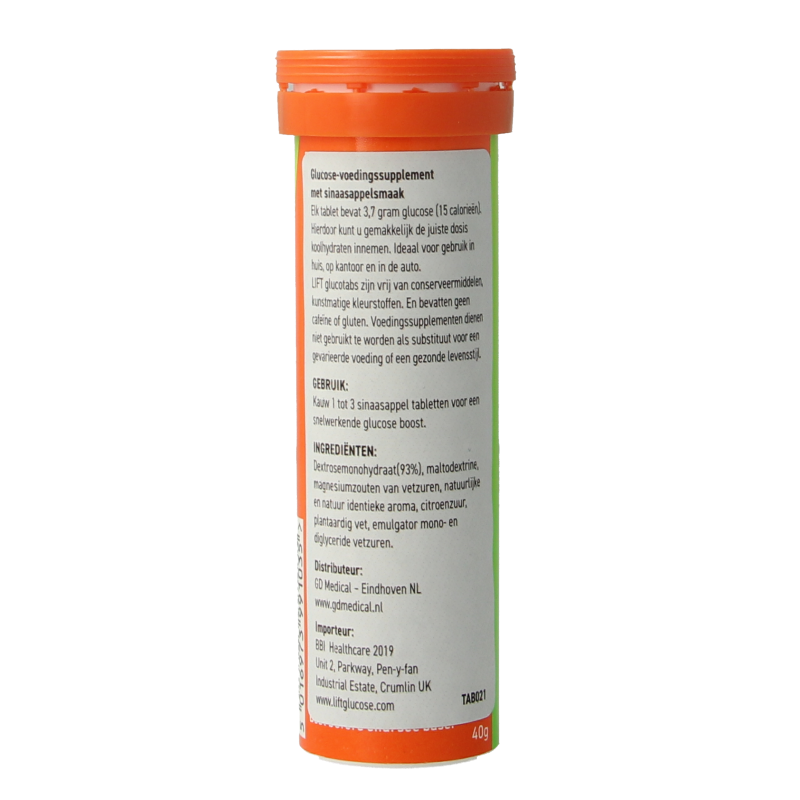 Lift Sinaasappel meeneembuisje 10 Tabletten