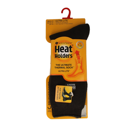 Heat Holders Mens socks ultra lite maat 6-11 charcoal 1.00 Paar