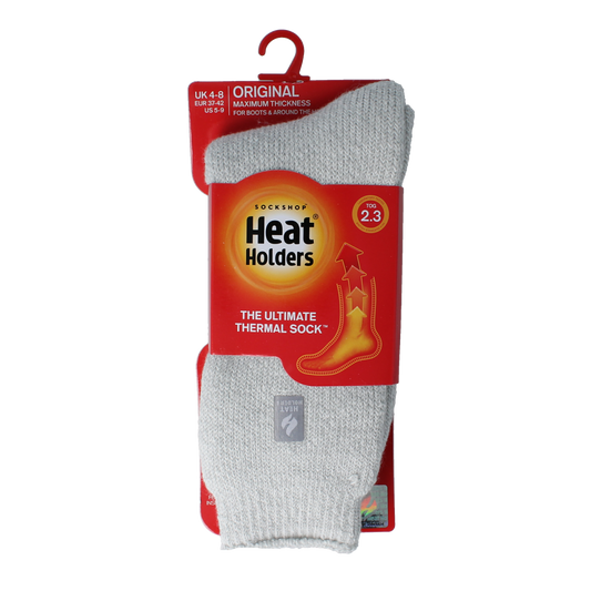 Heat Holders Original socks in silver/grey, size 37-42, warm and cozy thermal socks for cold weather comfort.