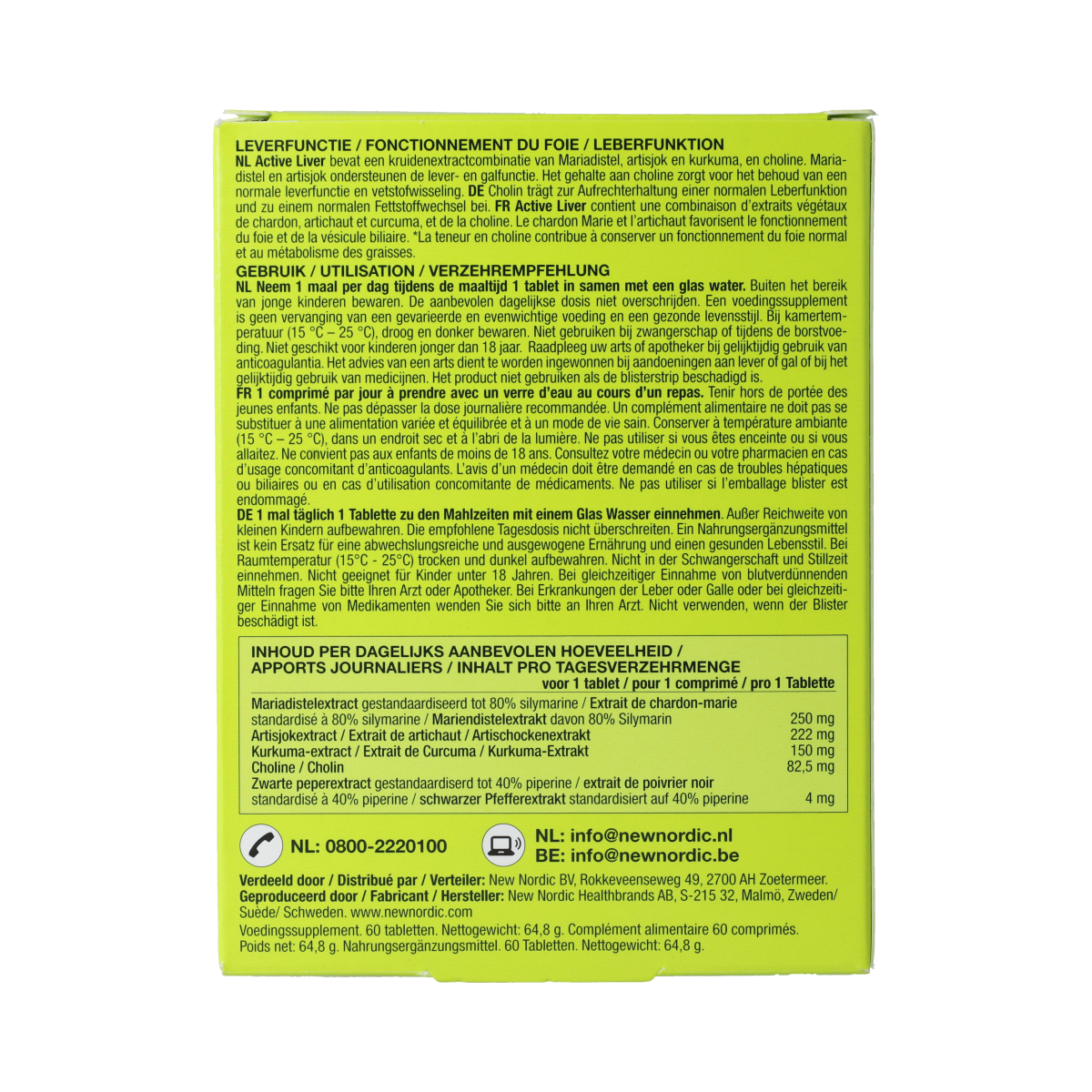 New Nordic Active liver 60.00 Capsules