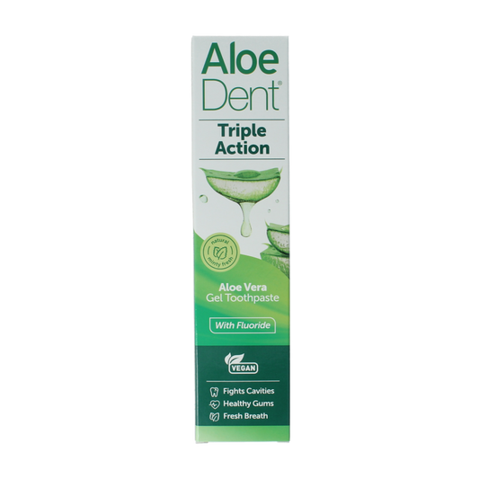 Aloe Dent Tandpasta aloe vera triple action with fluor 100 Milliliter