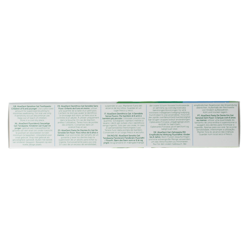 Aloe Dent Tandpasta aloe vera sensitive fluor free 100 Milliliter