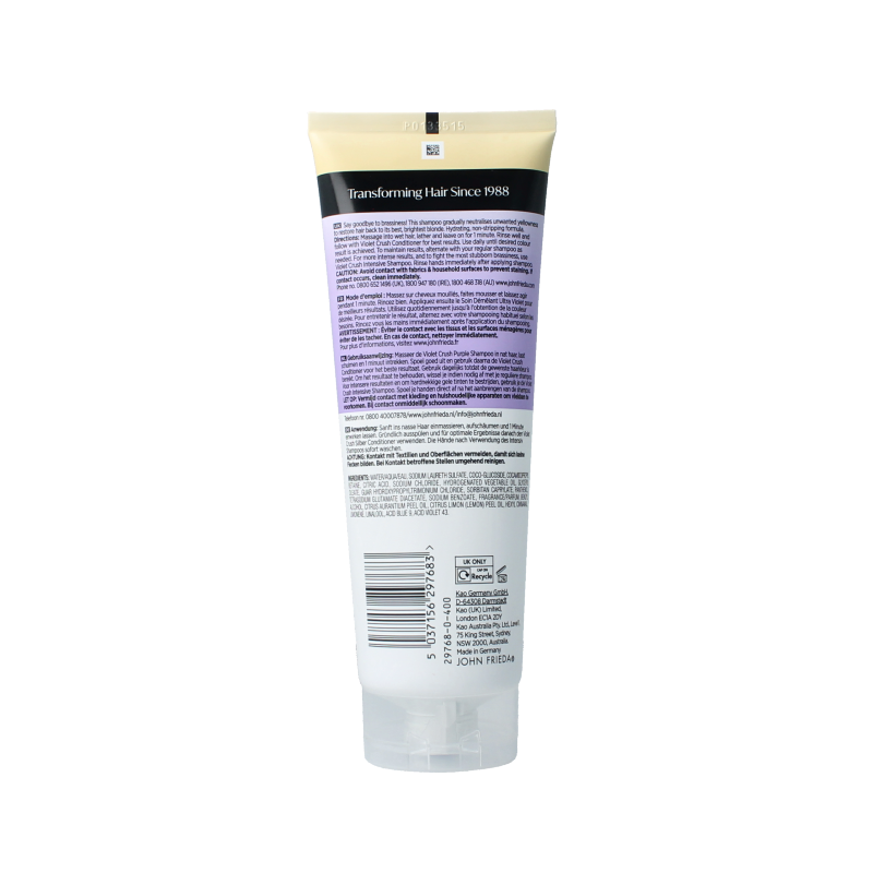 John Frieda Violet crush daily purple shampoo 250 Milliliter