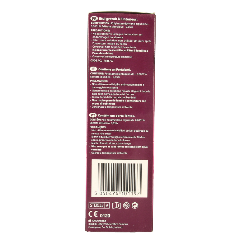 Totalcare contact lens solution in a 240ml bottle, suitable for cleaning and storing contact lenses, by Totalcare.