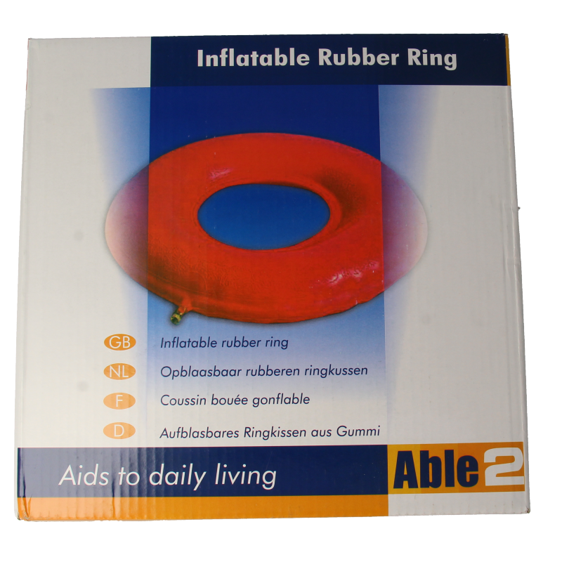 Able 2 Ringkussen opblaasbaar rubber 46 cm  1 Stuks
