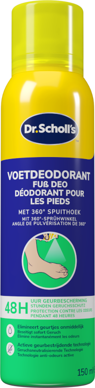 Dr. Scholl's Voet deodorant spray 150.00 Milliliter