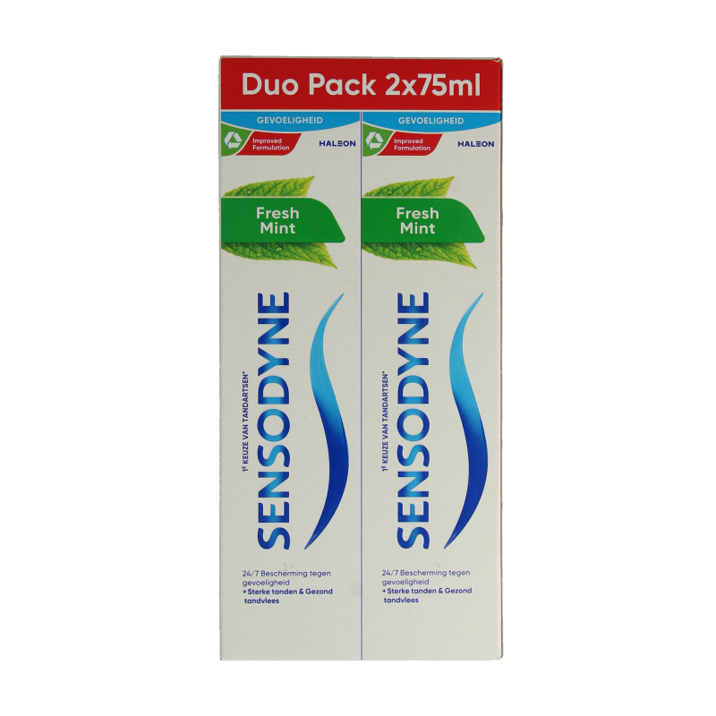 Sensodyne Tandpasta fresh mint 2 x 75ml 150 Milliliter