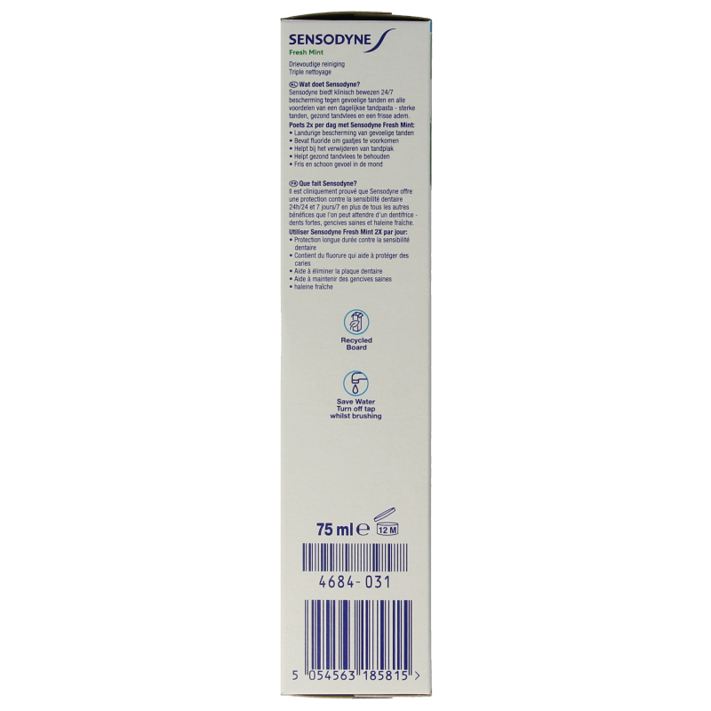 Sensodyne Tandpasta fresh mint 75 Milliliter
