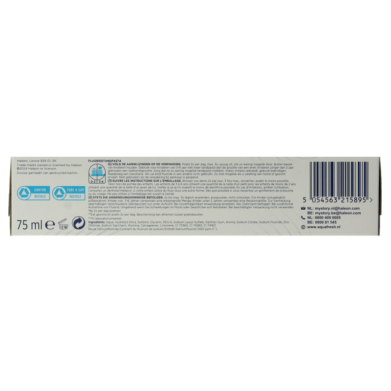Aquafresh Tandpasta anti bacterial action 75 Milliliter