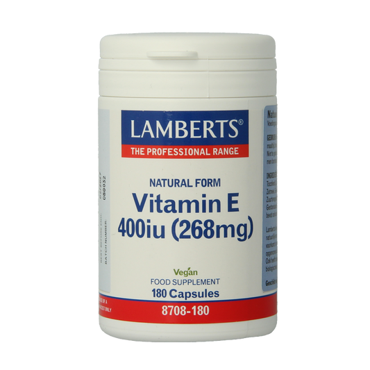 Lamberts Vitamine E 400IE natuurlijk 180 Vegetarische capsules