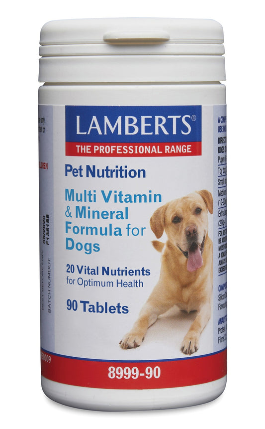 Lamberts Multi Formule voor Dieren hond voedingssupplementen, 90 tabletten, natural ingredients for dogs' health