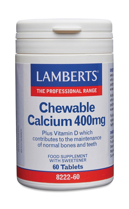 Lamberts Calcium 400mg kauwtabletten + Vit. D en Fos 60.00 Kauwtabletten