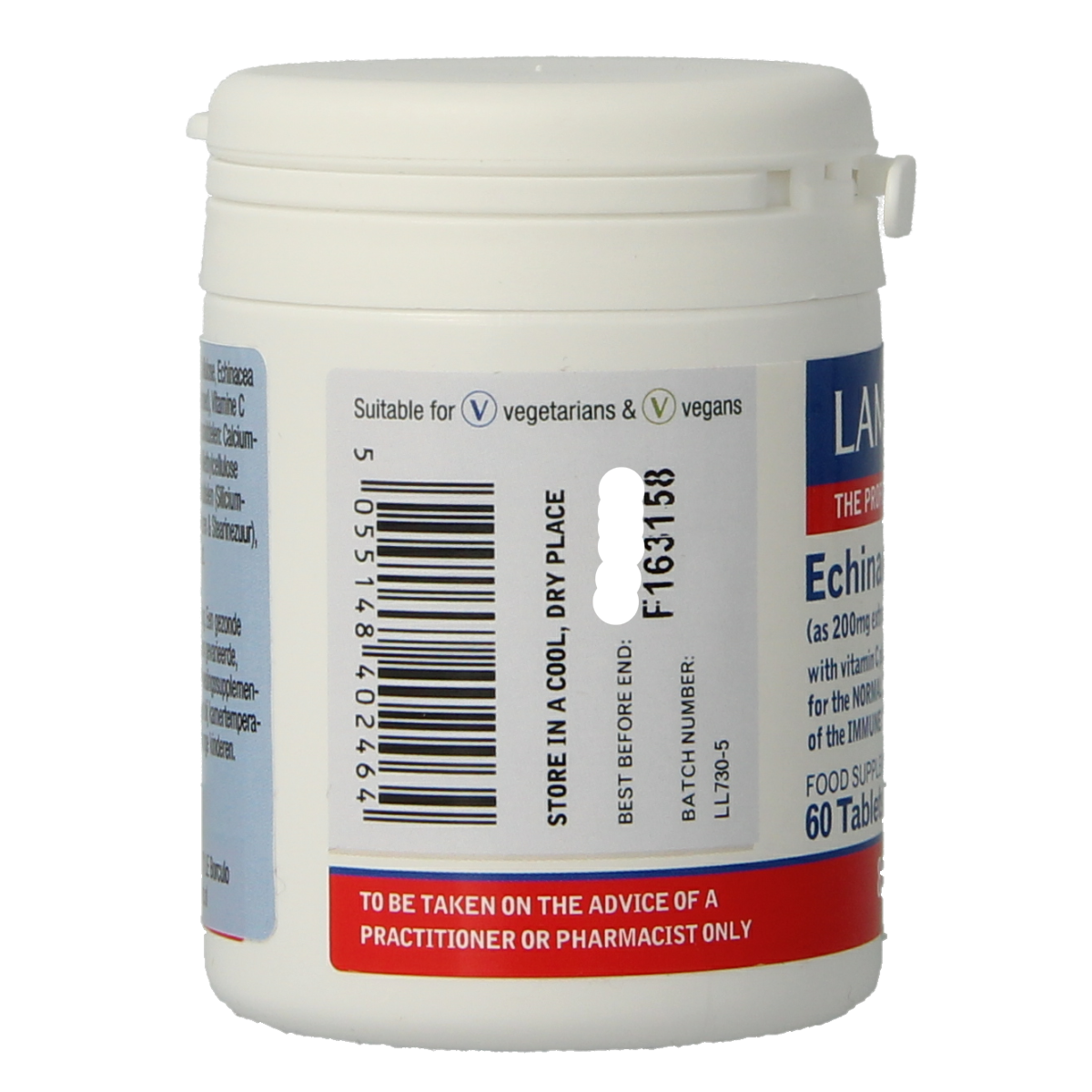 Lamberts Echinacea 1000mg met zink en vitamine C 60.00 Tabletten