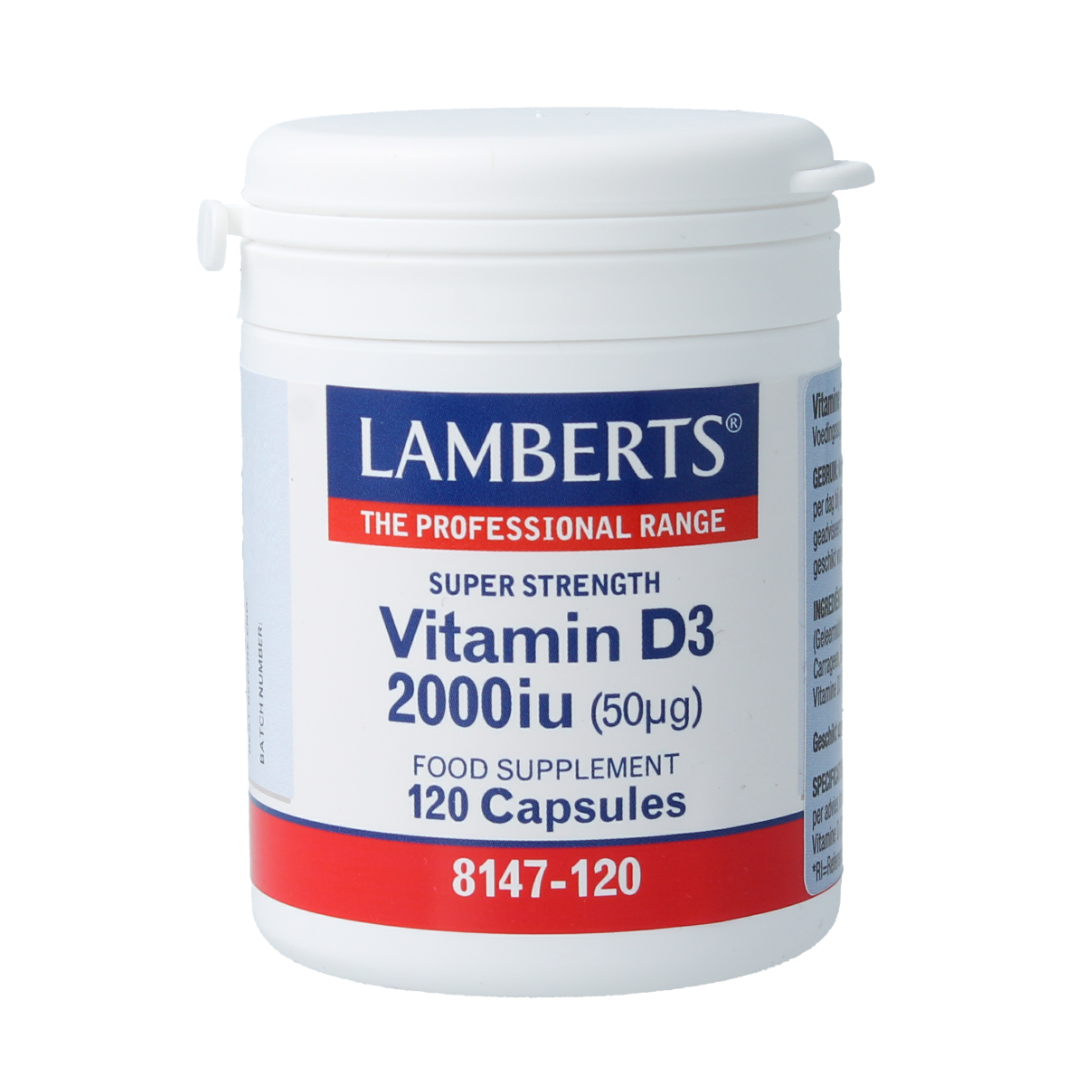 Lamberts Vitamine D3 2000IE 50mcg 120.00 Capsules