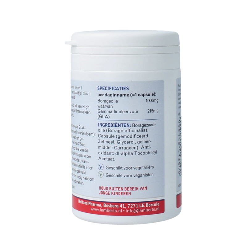 Lamberts Borageolie starflower 1000mg 90 Vegetarische capsules