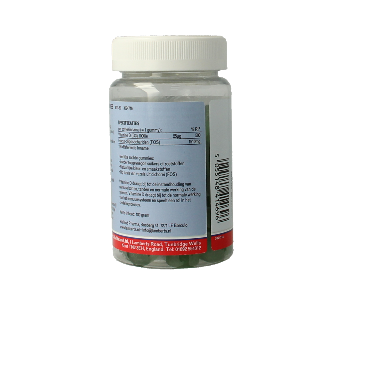 Lamberts Vitamine D3 1000IE gummies 60.00 Gummies