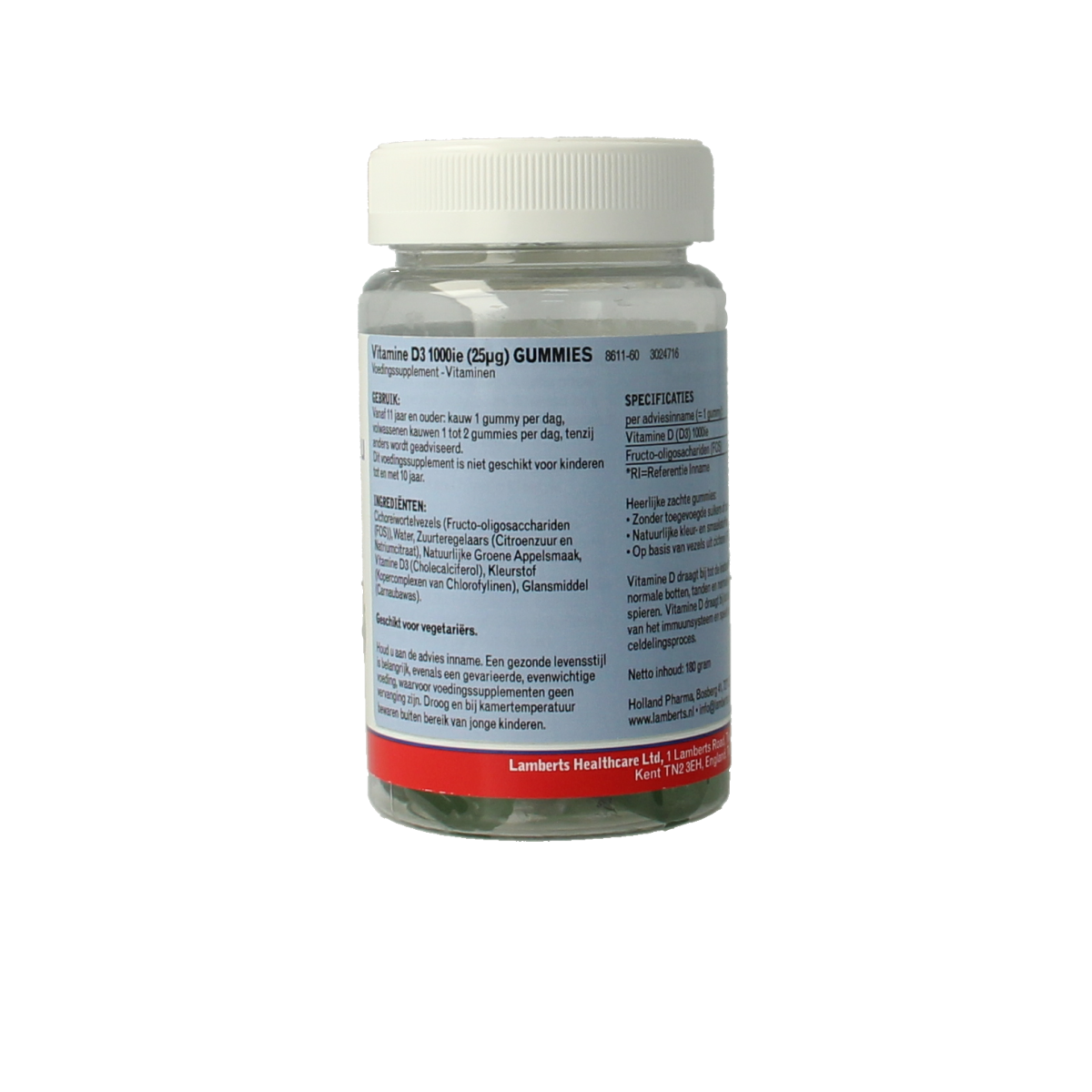 Lamberts Vitamine D3 1000IE gummies 60.00 Gummies