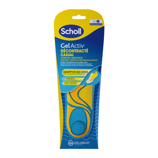 Scholl Casual gel active inlegzolen maat L 40-46.5 1.00 Paar