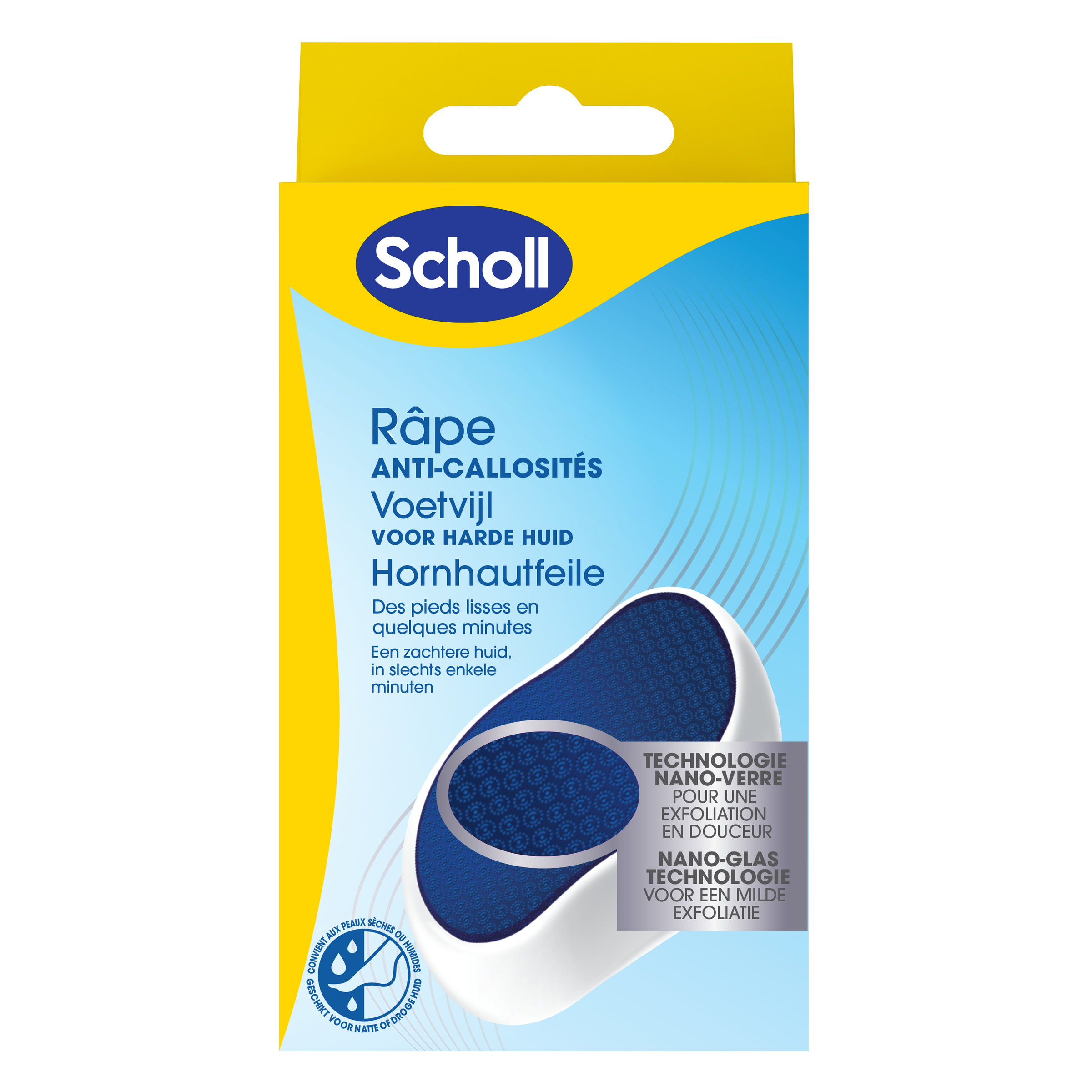 Scholl Voetvijl nano glas 1.00 Stuks
