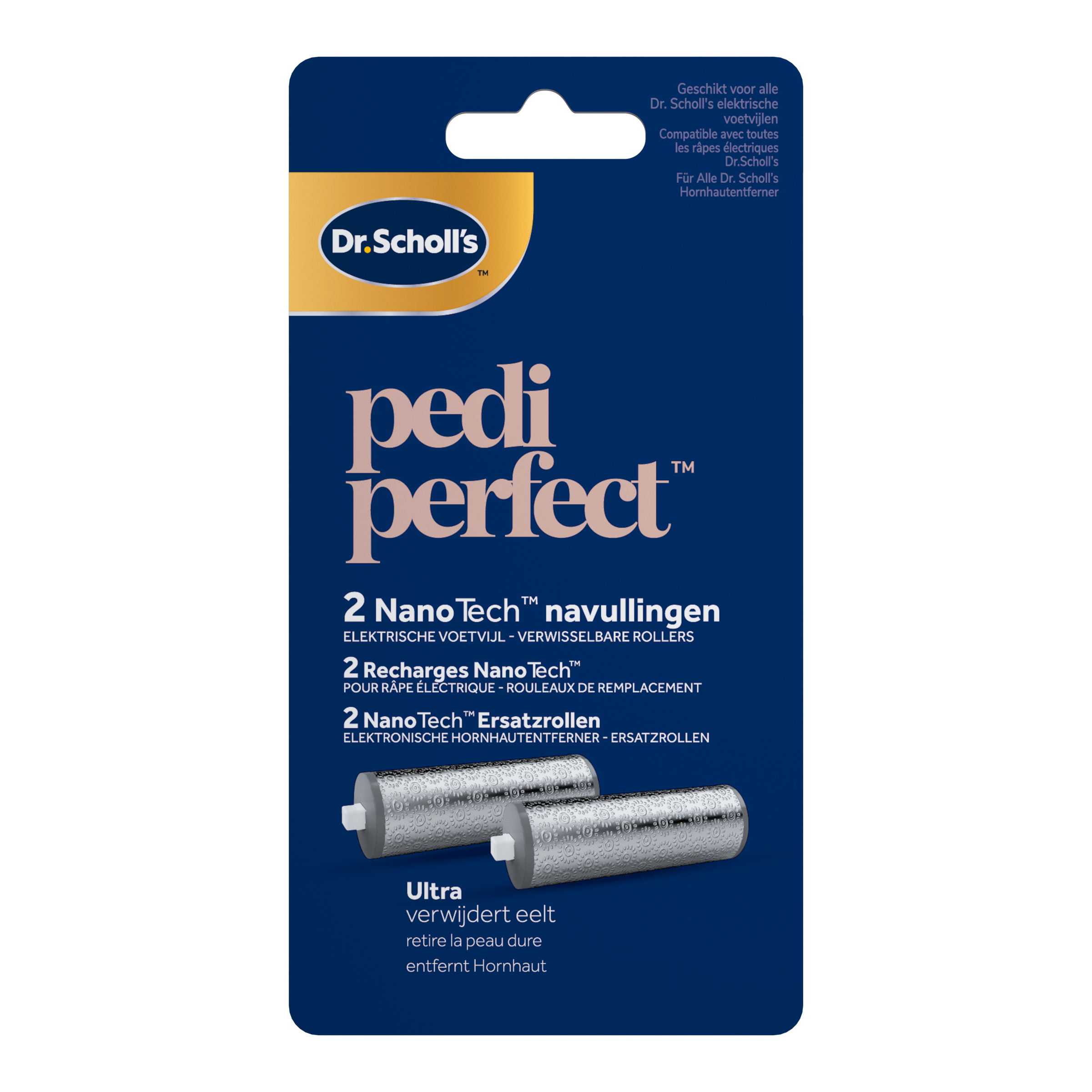 Dr. Scholl's Pedi perfect elektrische voetvijl  navulrollers 2 Stuks