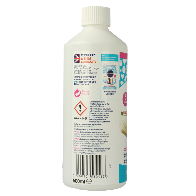 EcoZone Koffiemachine reiniger 500 Milliliter