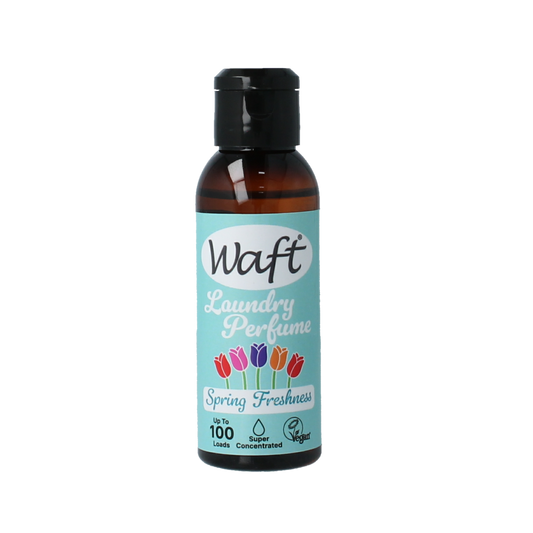 Waft Wasparfum Spring Freshness scent in 50ml bottle, for freshening laundry with Waft's floral and clean fragrance.