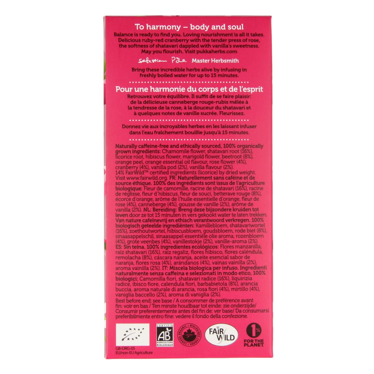 Pukka Womankind thee bio 20.00 Zakjes