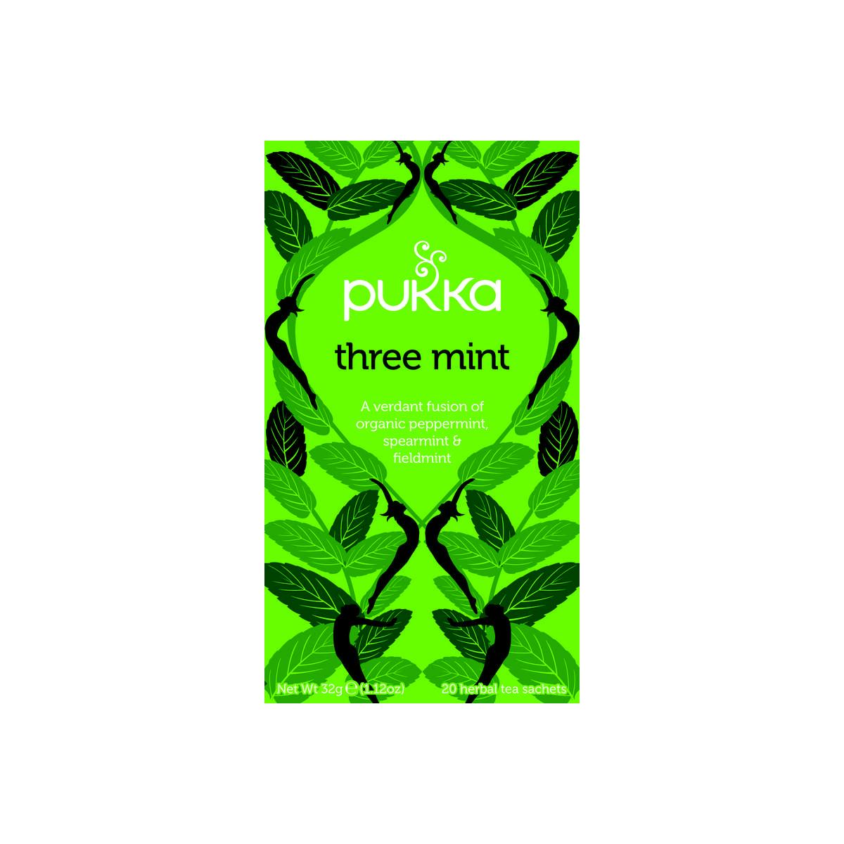 Pukka Three mint bio 20 Zakjes