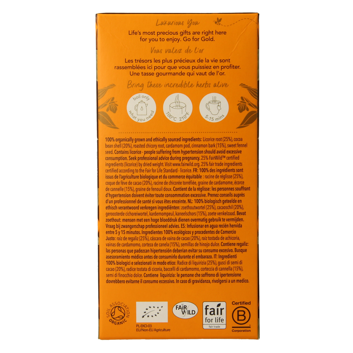 Pukka Licorice & cinnamon thee bio 20.00 Zakjes