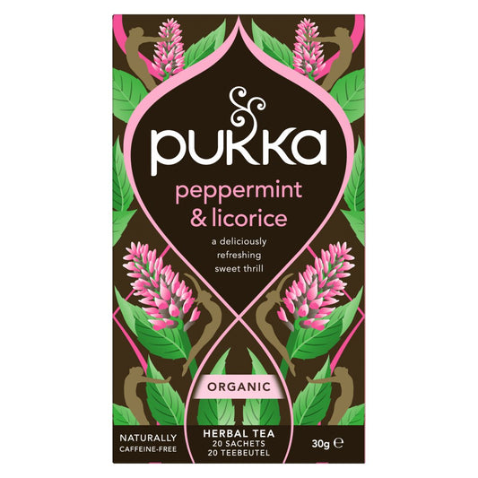 Pukka Peppermint & licorice herb bio 20.00 Zakjes