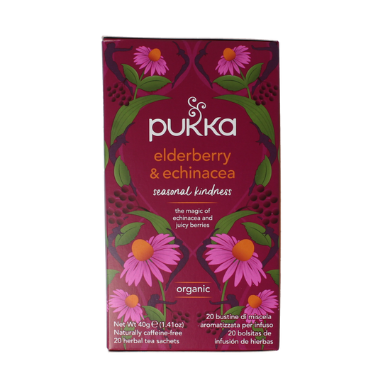 Pukka Elderberry & echinacea bio 20.00 Zakjes