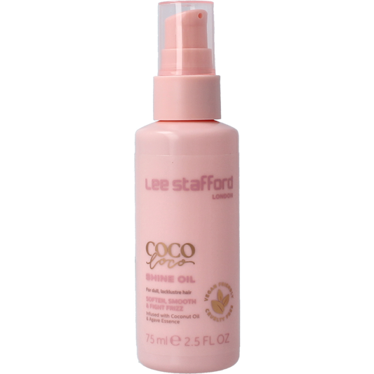 Lee Stafford Coco Loco & Agave hair oil in 75ml bottle, nourishing hair care product with coconut and agave extracts.