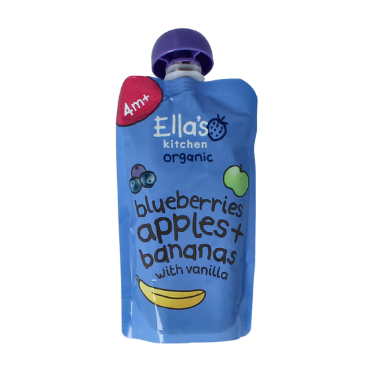 Ella's Kitchen Blueberries apples & bananas & vanille 4+ mnd bio 120 Gram
