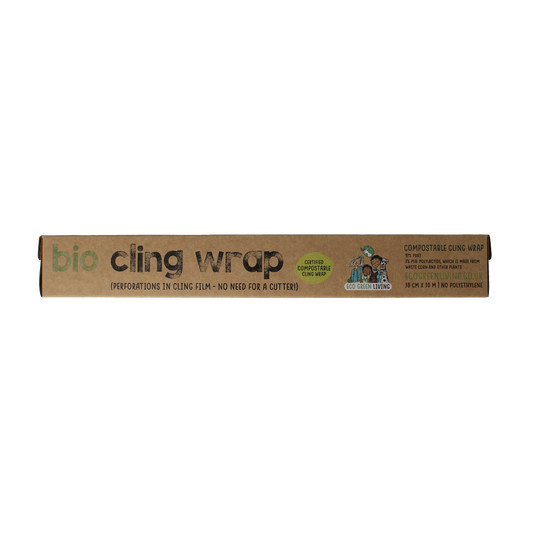 Eco Green Living reusable kitchen cling film roll, 30 meters for cooking and dining, eco-friendly food wrapping.