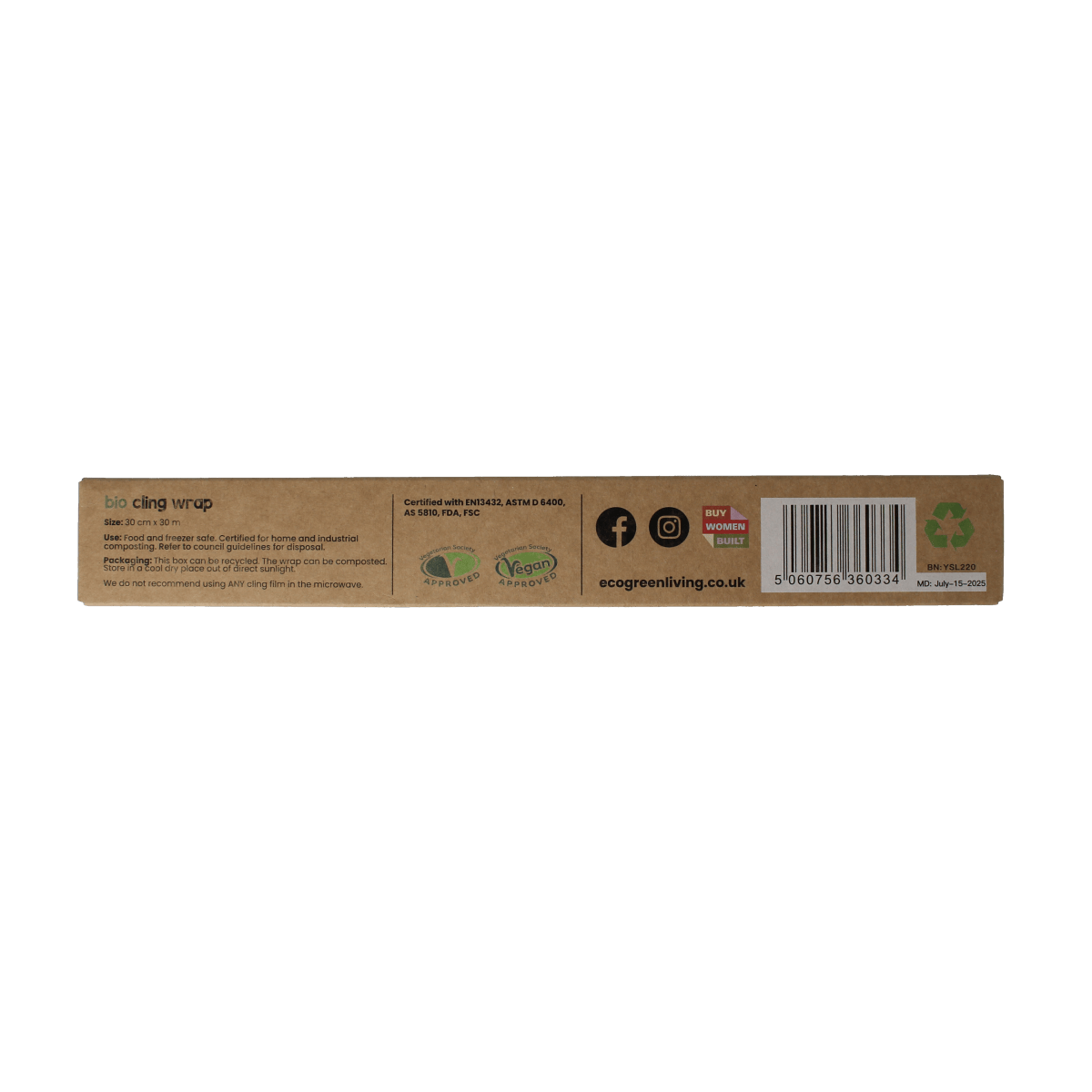 Eco Green Living Koken en Tafelen 1.00 Stuks Eco Green Living Vershoudfolie 30 meter 1.00 Stuks