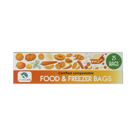 Eco Green Living 4-liter trash bags, 25-pack, durable household waste sacks for kitchen and general use.