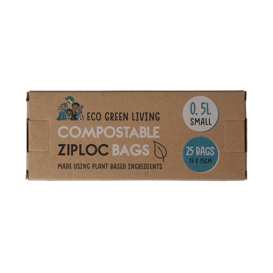 Eco Green Living herbruikbare vuilniszakken, 0.5 liter, hersluitbaar huishoudzak, 15 stuks, gemaakt van duurzame folie.