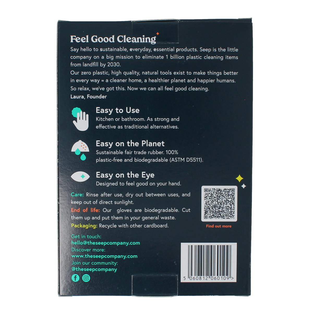 Seep Handschoen rubber eco maat L 1.00 Paar
