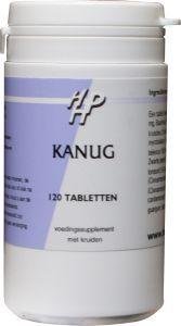 Holisan Kanug 120.00 herbal supplement tablets in a bottle, part of Holisan's herbal preparation range.