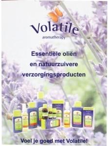 Volatile folder B2C product info booklet, single piece, black cover with logo, designed for organizing product details.