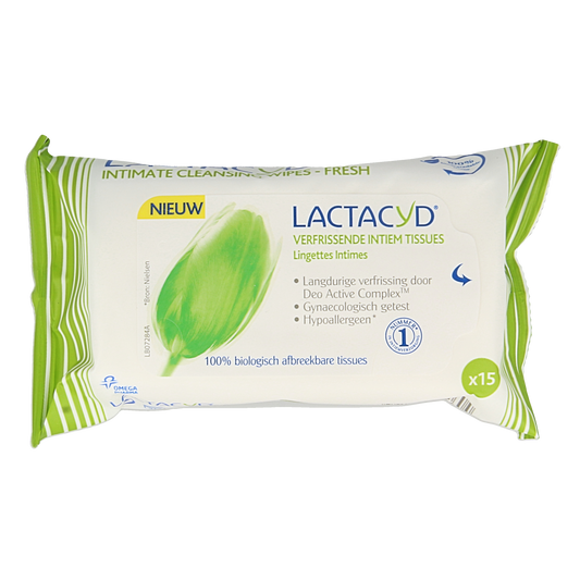 Lactacyd Tissues verfrissend 15.00 Stuks